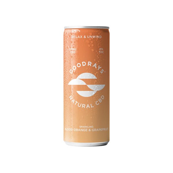 12 x Goodrays 30mg CBD Blood Orange & Grapefruit Seltzer 250ml - Associated CBD