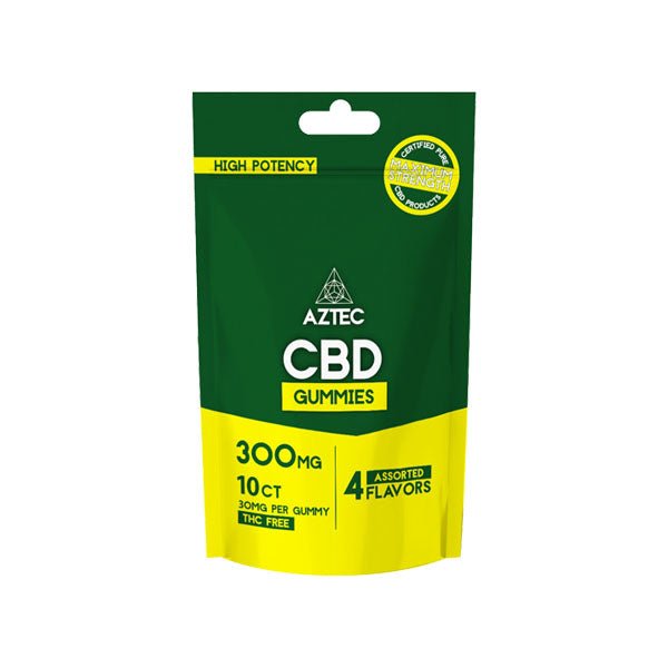 Aztec CBD Broad Spectrum 300mg CBD Gummies - 10 Pieces - Associated CBD