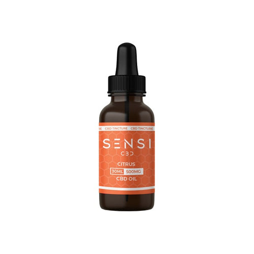 A dark amber bottle with a black dropper cap, featuring the 