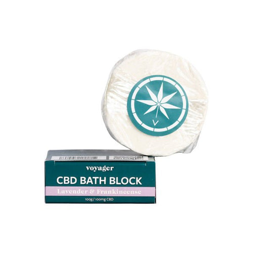 Voyager 100mg CBD Lavender & Frankincense Bath Block - 100g - Associated CBD