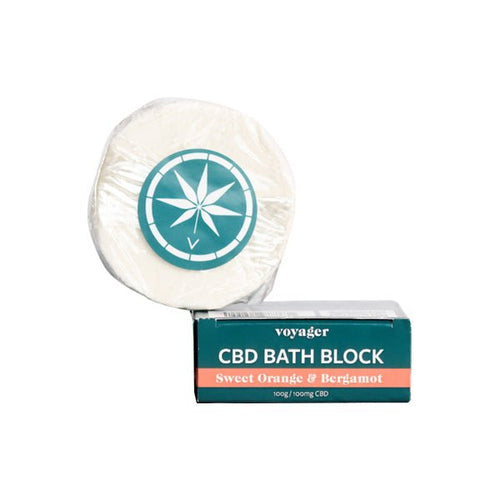 Voyager 100mg CBD Sweet Orange & Bergamot Bath Block - 100g - Associated CBD